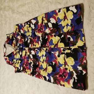 Womens Floral Floral Dress Sleeveless 8/10 Medium Summer